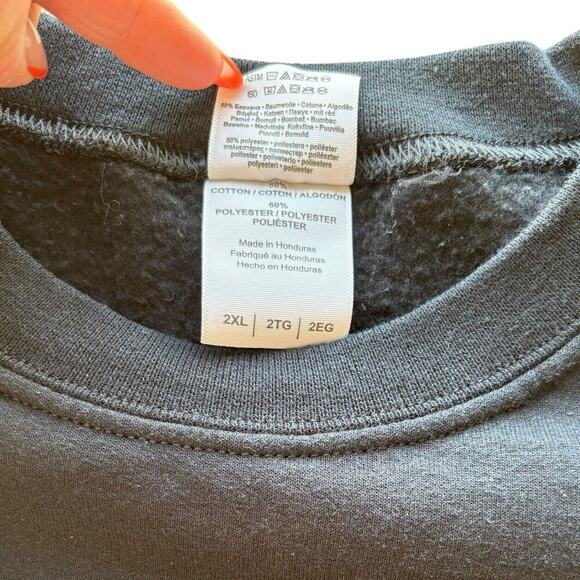 Vintage Lost Creek Sweatshirt Adult 2XL Black Animal Deer Buck Crewneck Hunting - Picture 8 of 11